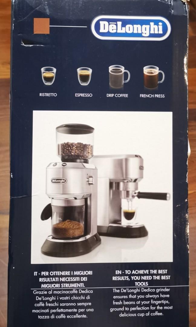 DeLonghi Dedica Coffee Grinder KG521, TV & Home Appliances, Kitchen