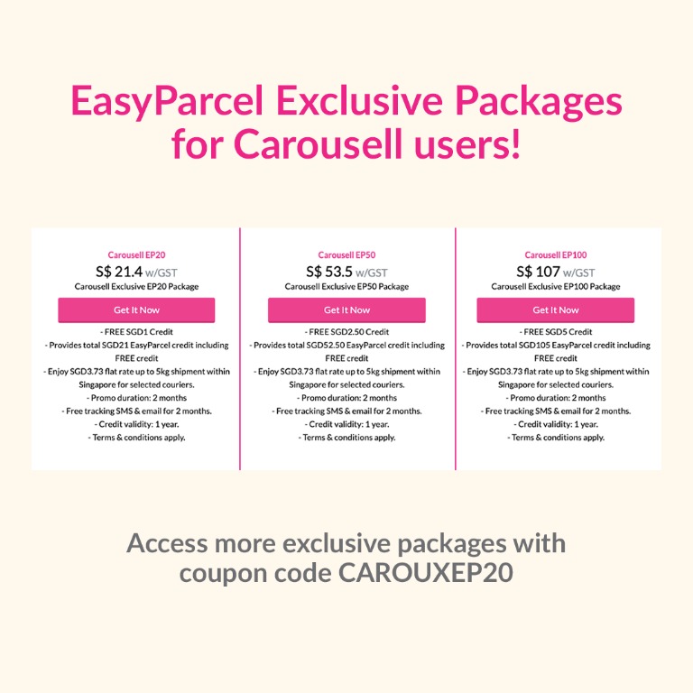 Door-to-door delivery from only $3.69* with EasyParcel!