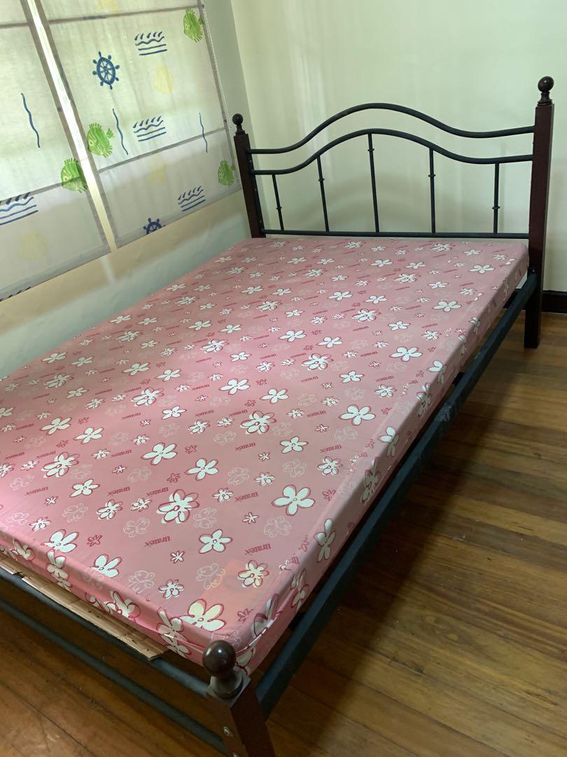 Double Size Bed With Foam Home Furniture Furniture Fixtures Beds Mattresses On Carousell