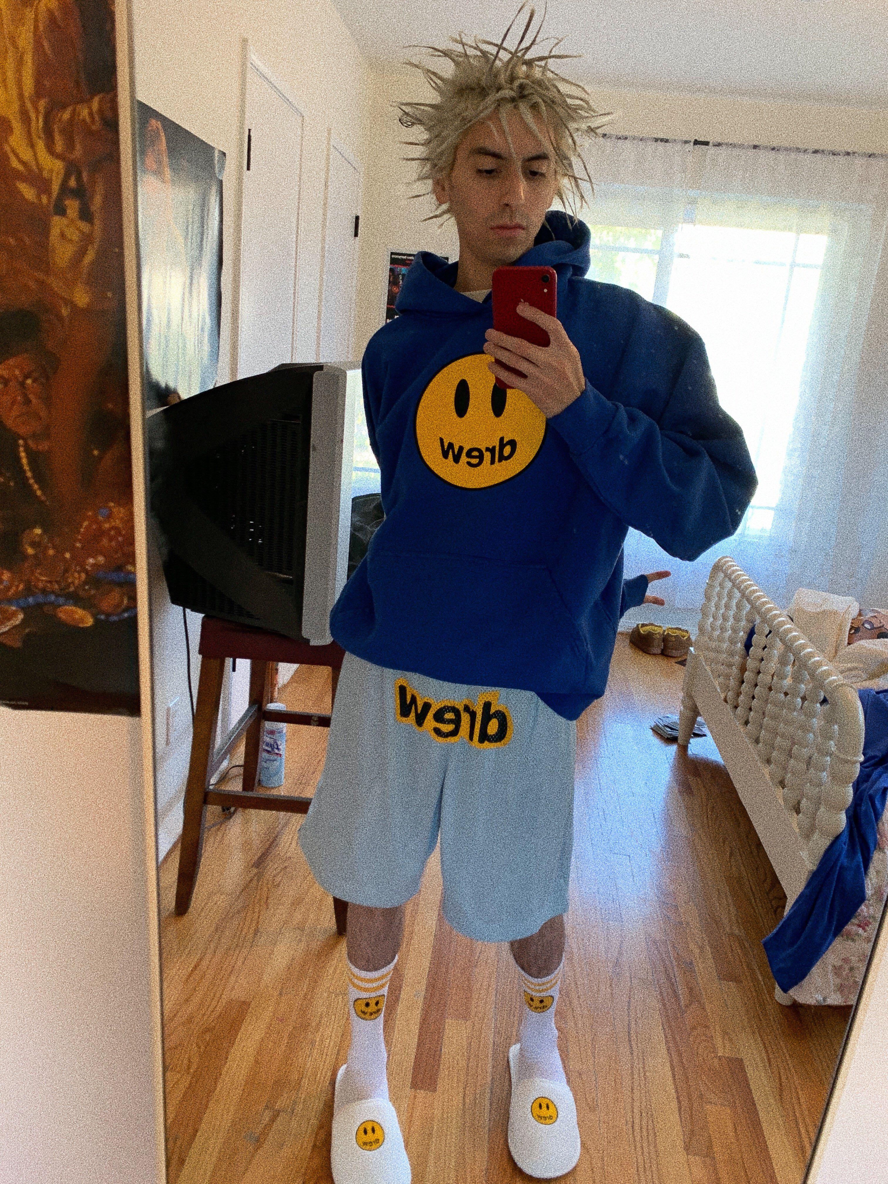 Royal blue drew hoodie Clearance