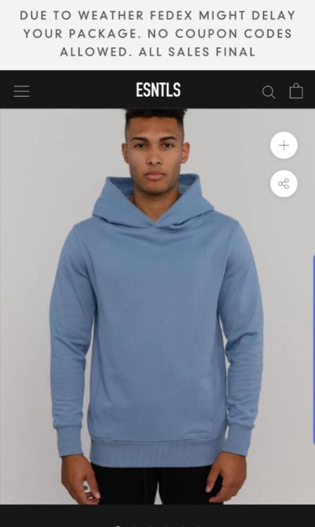 Esntls hoodie hotsell