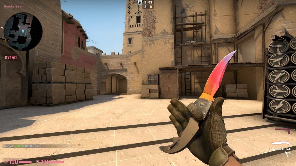 Falchion Knife Fade Fn Video Gaming Others On Carousell