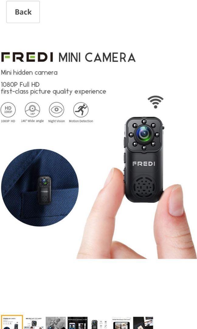 Fredi Hidden Spy Camera, 1080P HD Mini Wireless WiFi Little Nanny Cam