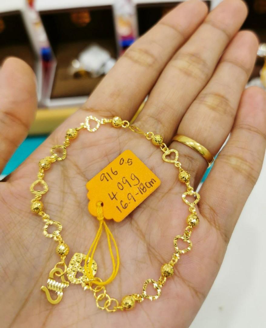 Gelang Emas 916 Original Women S Fashion Jewellery On Carousell