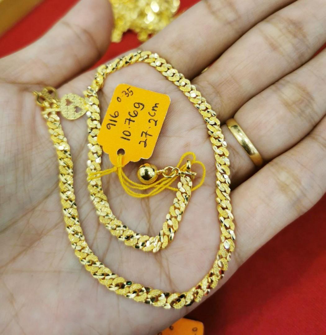 Gelang kaki emas kuning
