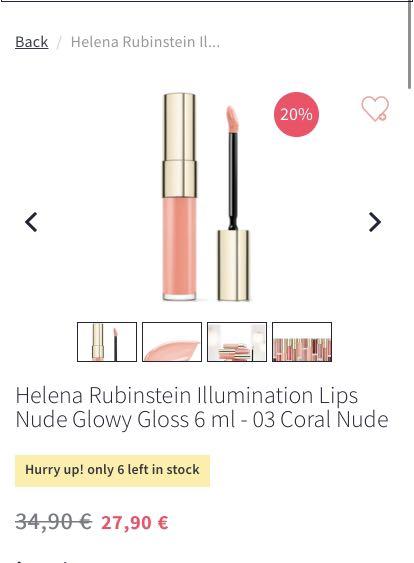 Helena Rubinstein, Illumination Lips Nude Glowy Glossy 