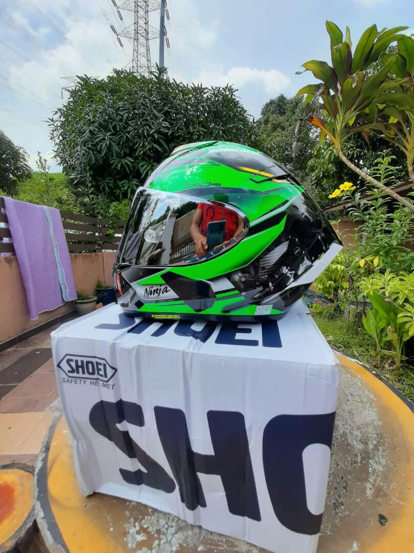 Shoei x14 green clearance