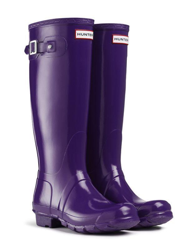 hunter rain boots violet