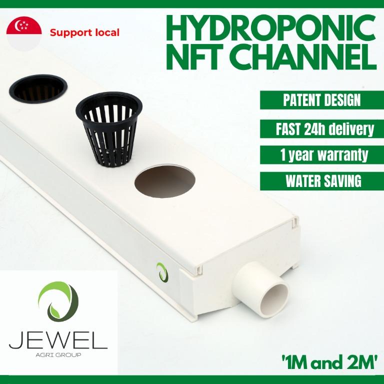 Hydroponic NFT food safe UPVC channels 1m and 2m , Furniture & Home