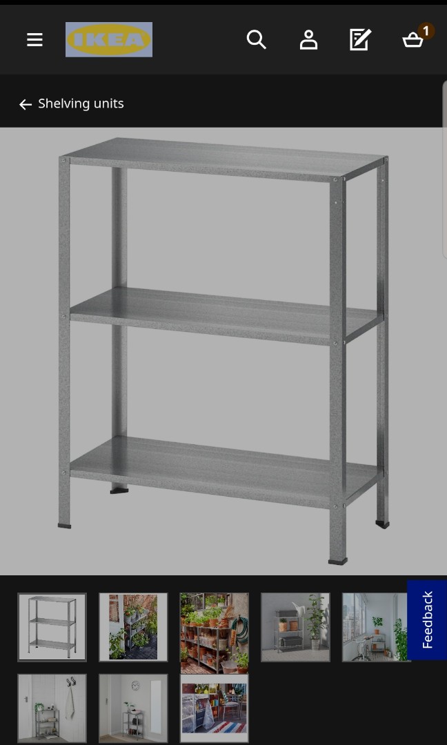 Ikea Shelving Unit Kitchen Rack Furniture Shelves Drawers On Carousell