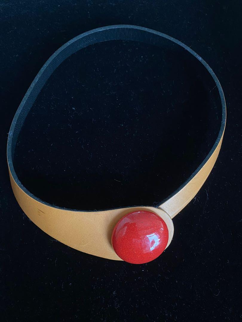 Italian leather necklace (Category: Other Accessories) located in Makati City. Submitted by sbjfer (Listing ID 1013827463, Image 1). Description: Made in Italy. Leather .