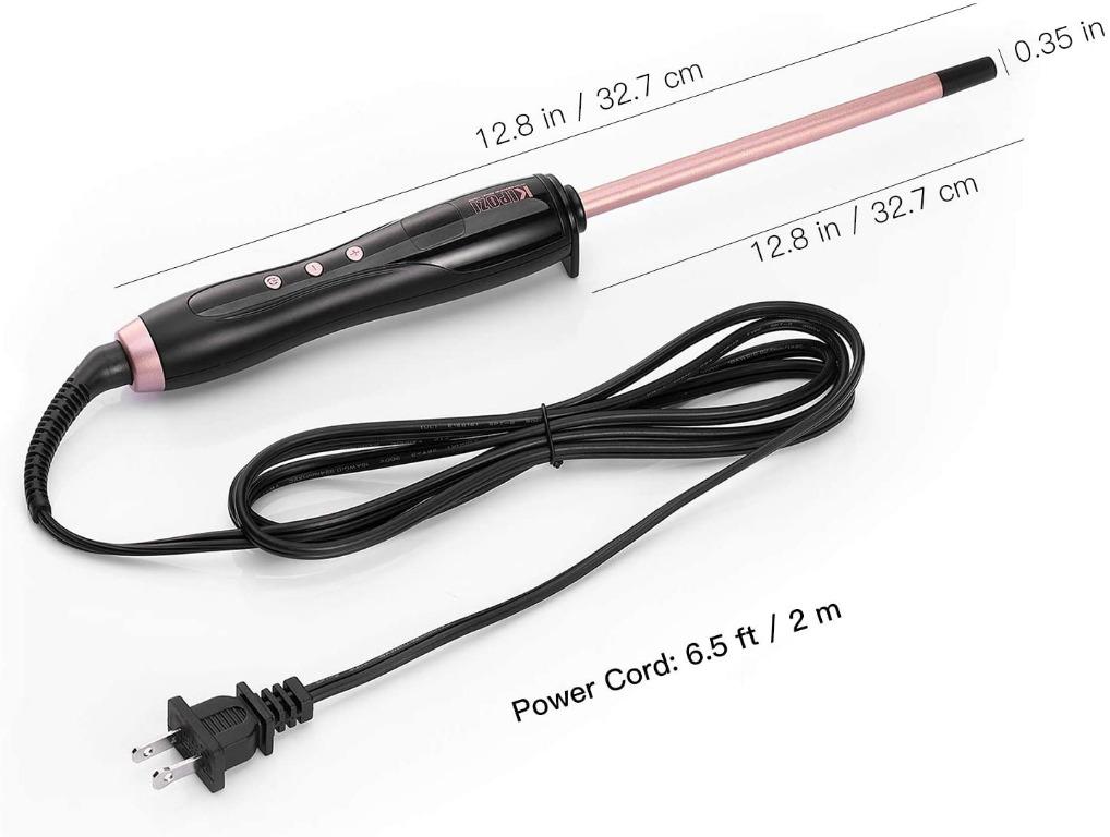 KIPOZI Thin Curling Iron, 3/10 Inch Small Curling Iron for ...