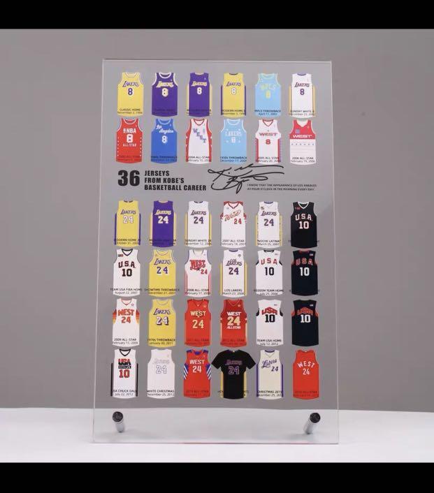 Kobe Bryant 36 Career Jersey Collection, Home & Furniture, Home ...