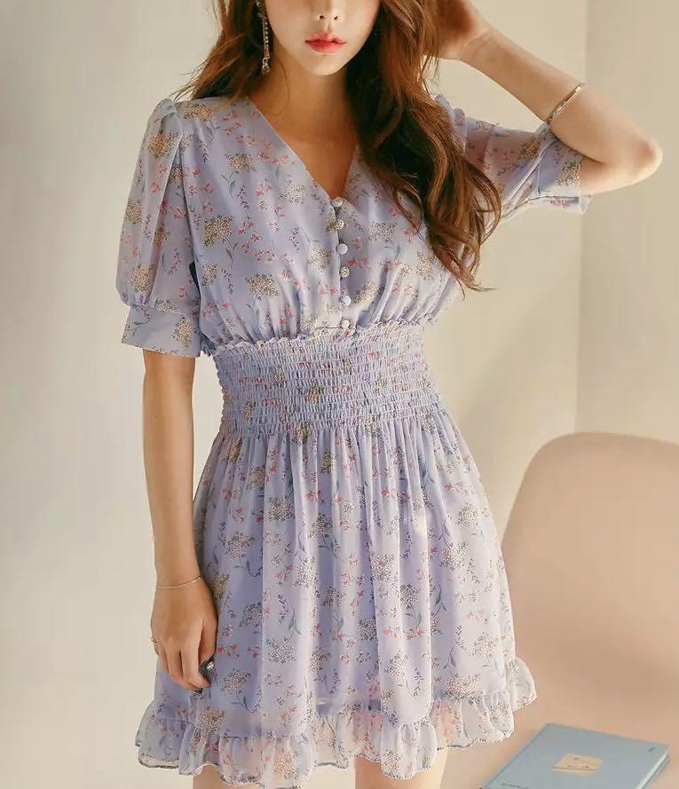 korean floral dress