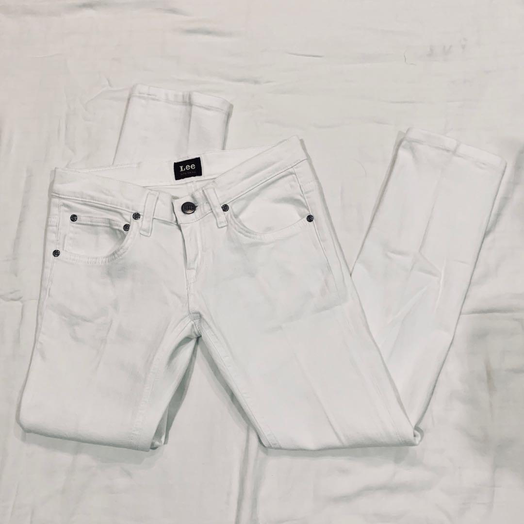 lee white jeans