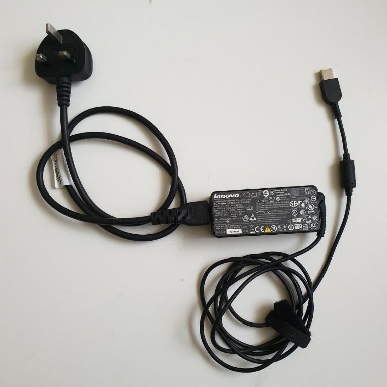 Lenovo 45w Original Laptop Charger Adlx45ncc3a Uk 3 Pins Full Set Pre Owned Electronics Computer Parts Accessories On Carousell