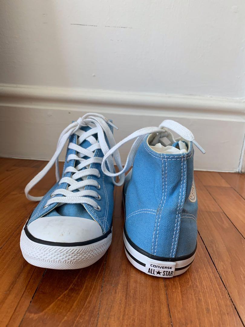 aqua blue converse