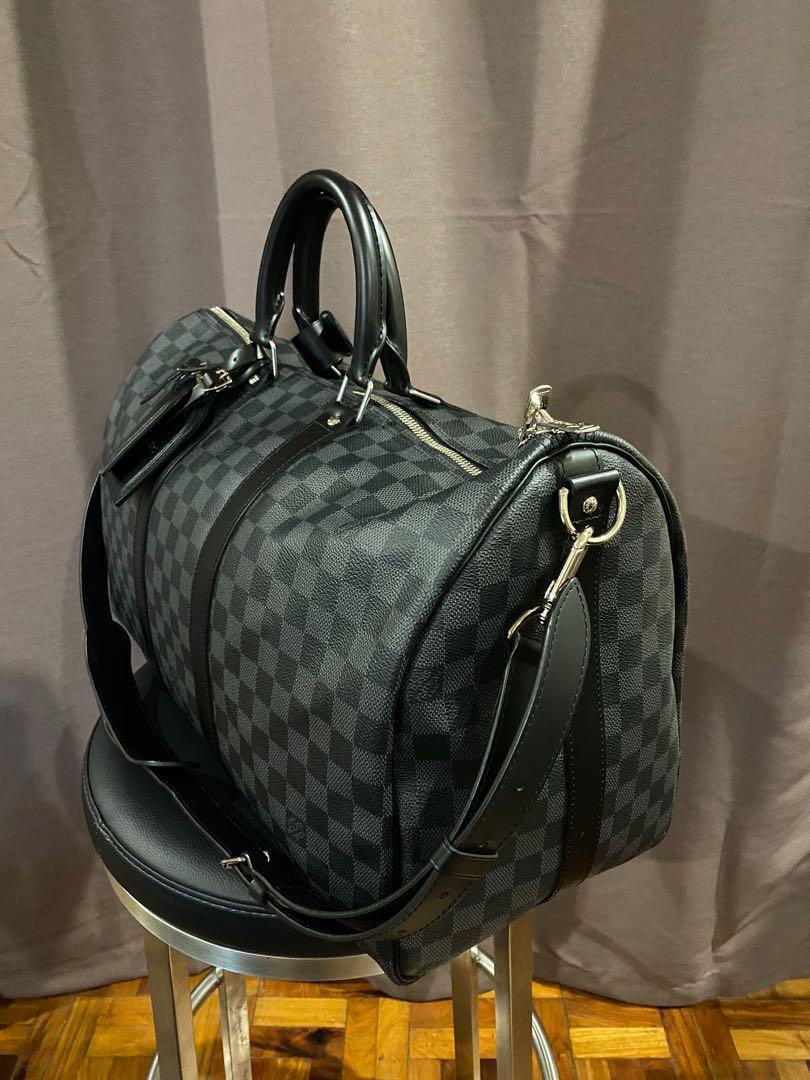 Louis Vuitton Damier Graphite C Keepall Duffle Bag W/coa Auction