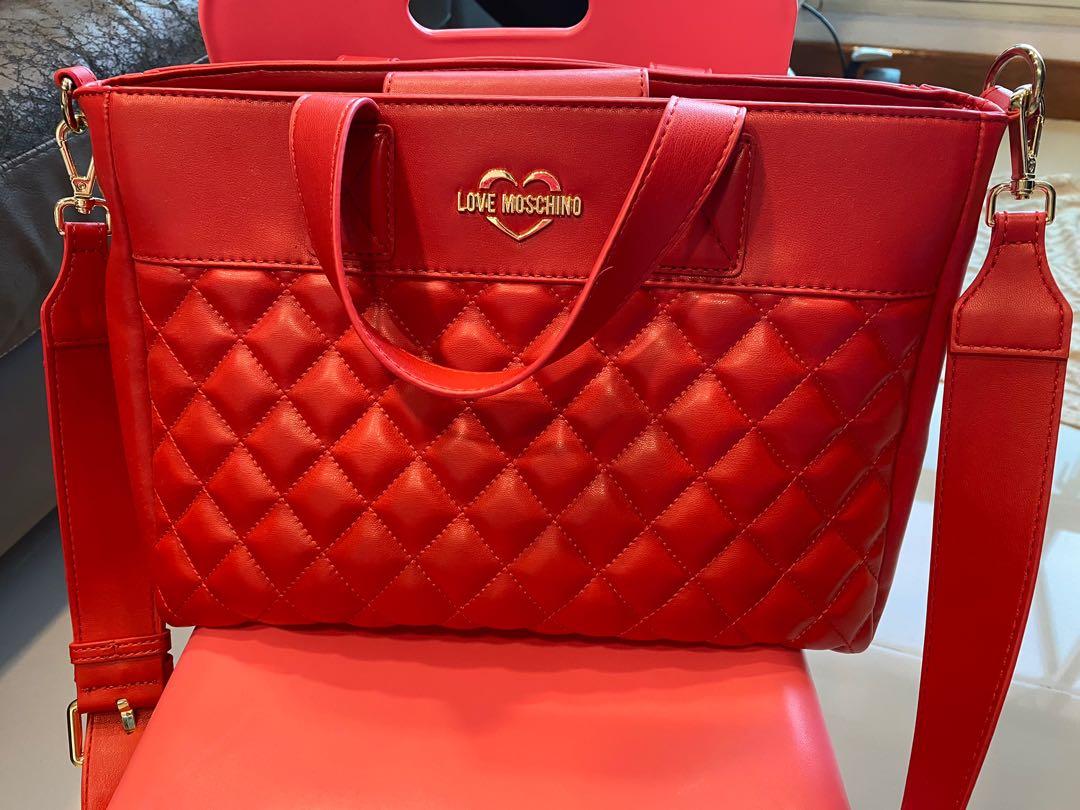 Love moschino quilted tote bag hot sale