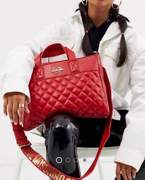 Price lowered Love Moschino Quilted Tote Bag Women s Fashion Bags Wallets Cross body Bags on Carousell