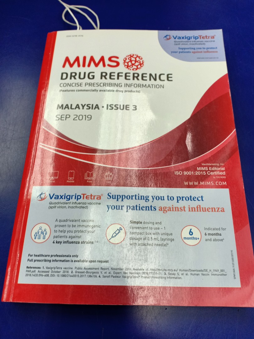 Mims Drug Reference Issue 3 Sept 2019 Books Stationery Books