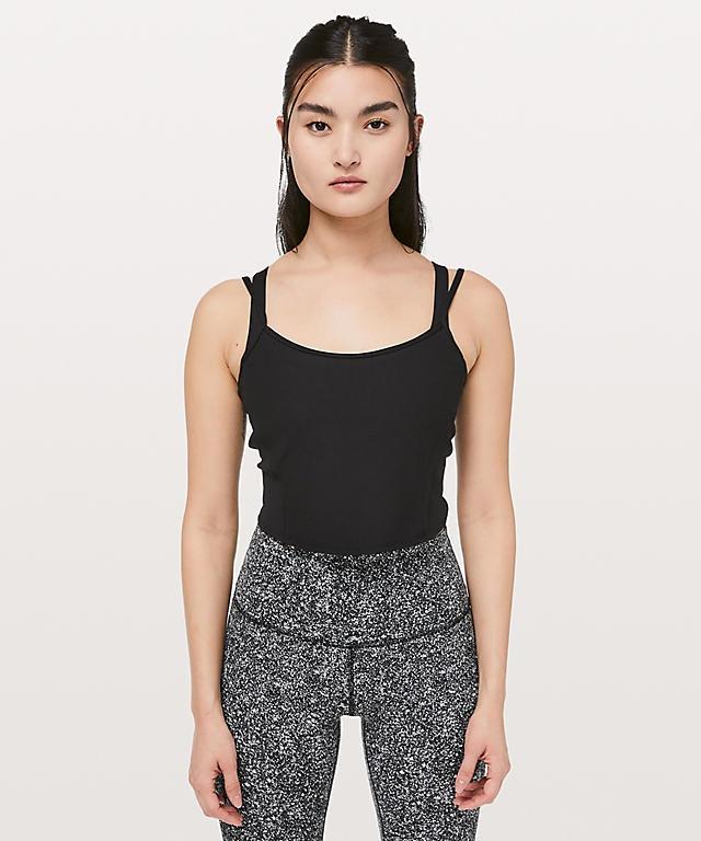 New Lululemon Daily Lineup Tank in Black Size 4 Women s Fashion Activewear on Carousell
