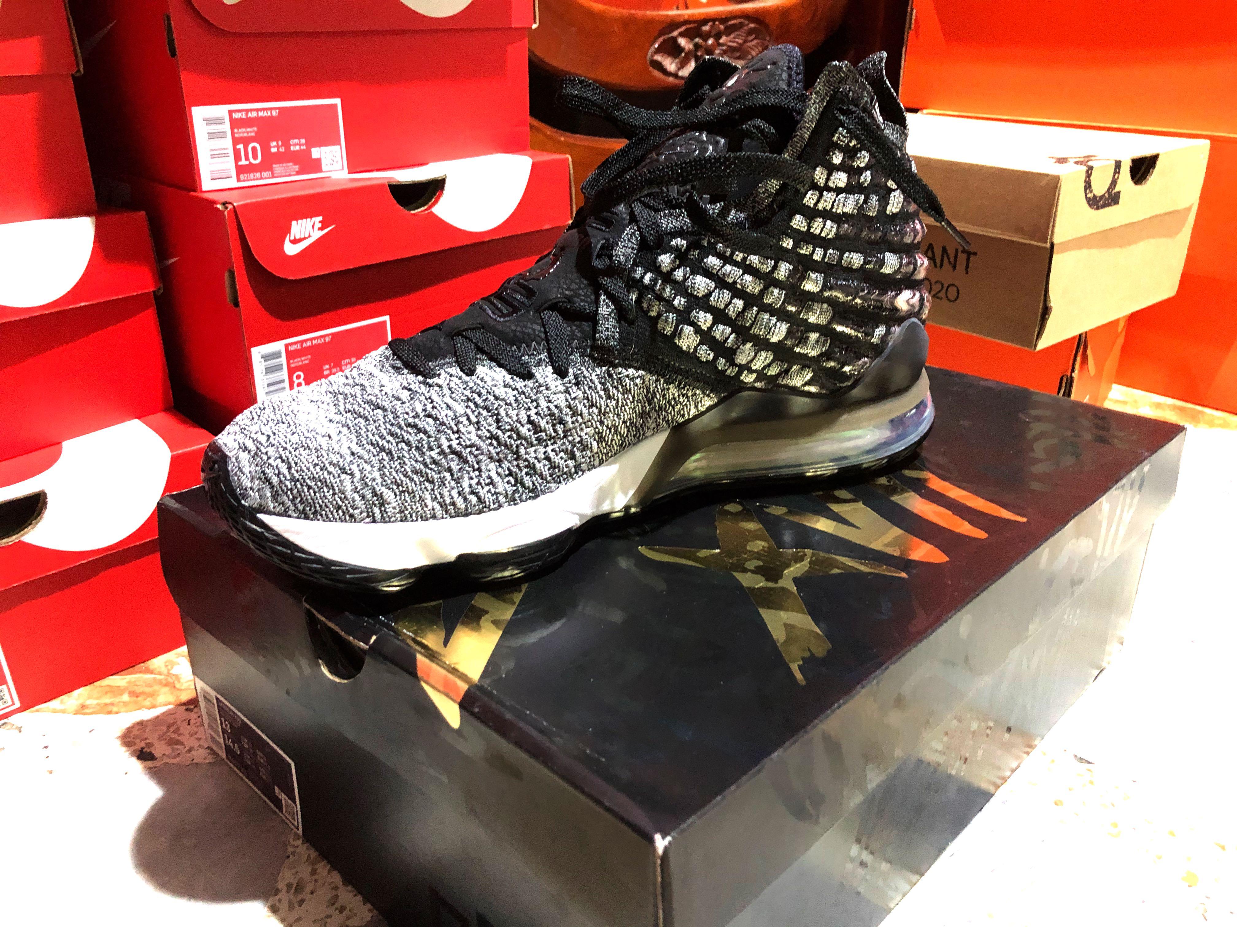 Lebron 17 black and top white