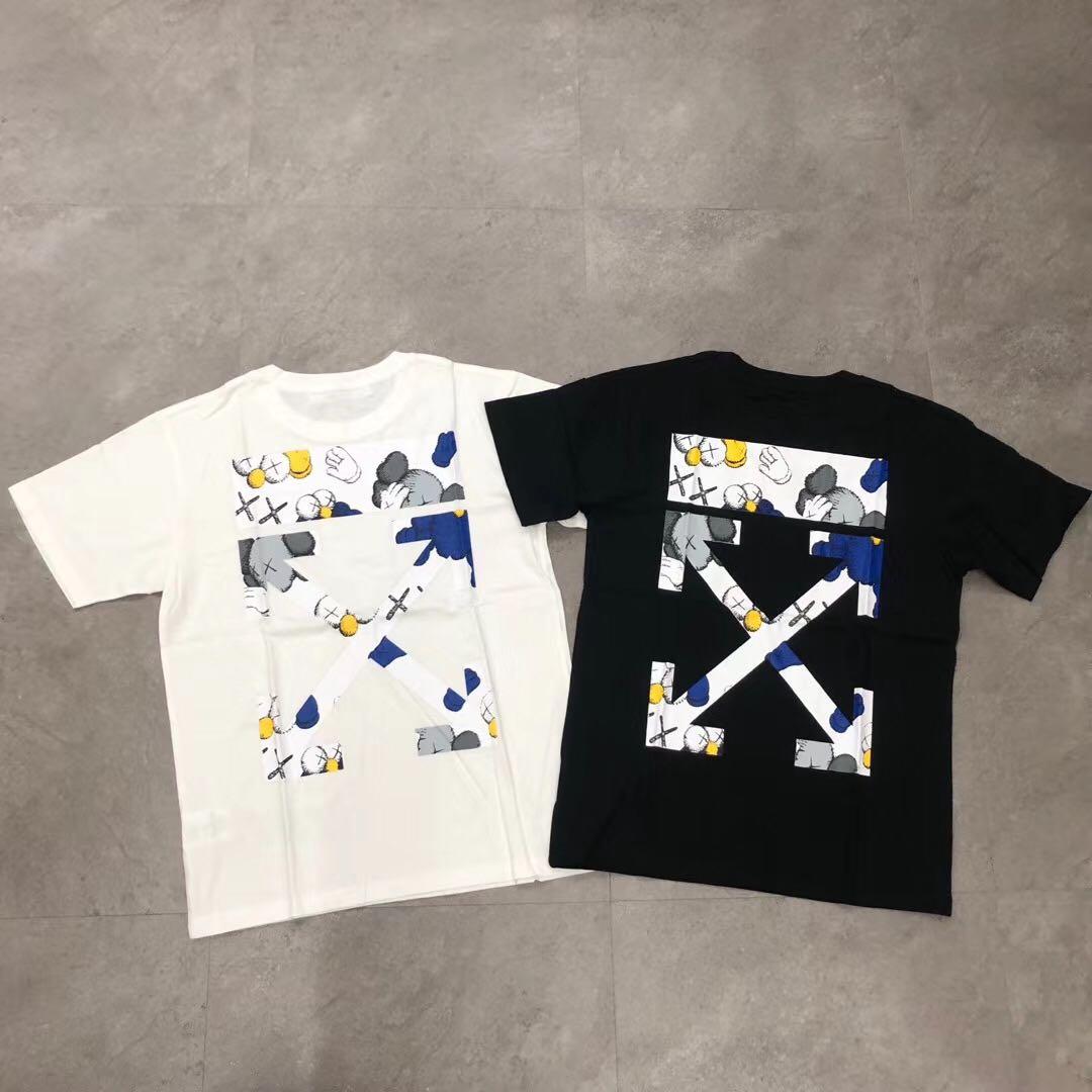 Off White x Kaws Tee 2 Colour Men s Fashion Tops Sets