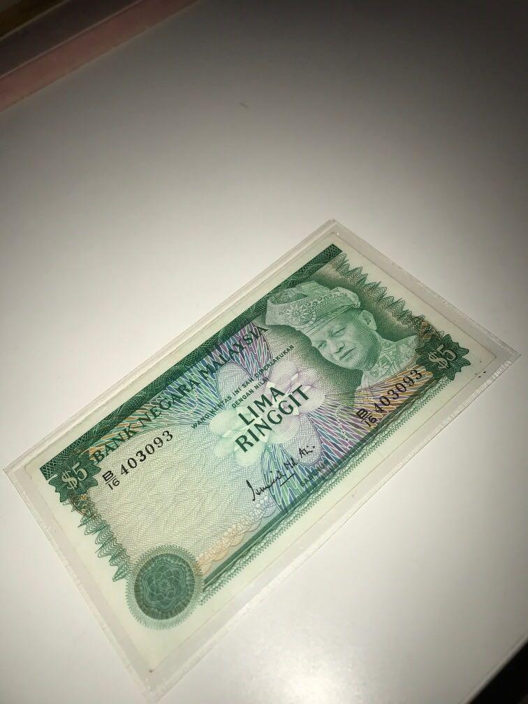 Serial A Lima Ringgit Bank Negara Malaysia Old Note Vintage Collectibles Currency On Carousell