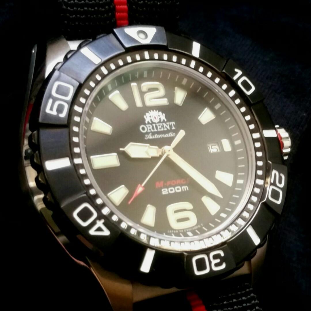 ORIENT M Force 47mm automatic 200m diver s watch DV01001B with flaws