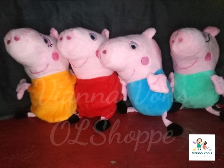 peppa pig family plush toys