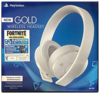 ps gold headset white