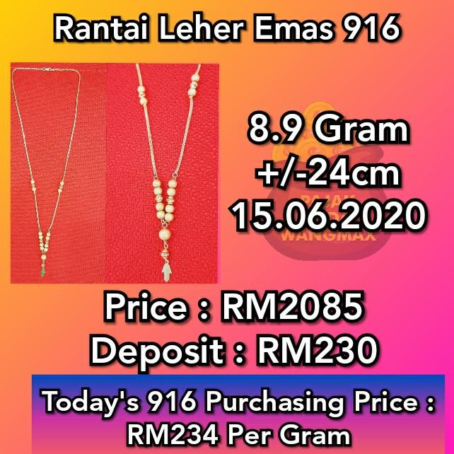 Rantai Leher Emas 916 Women S Fashion Jewellery On Carousell