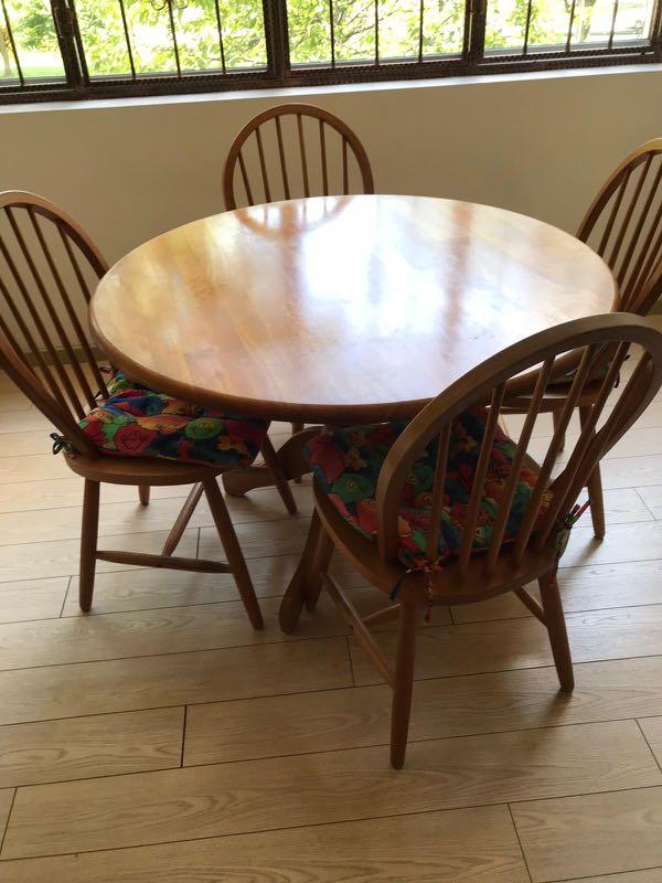 Round Dining Table Set 4 Chairs Furniture Home Living Tables Sets On Carou Round Dining Table Set 4 Chairs, Windsor Round Table