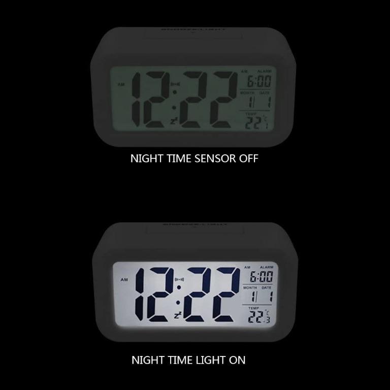 S27 Optically Controlled Liquid Crystal Device Alarm Clock,Night in The