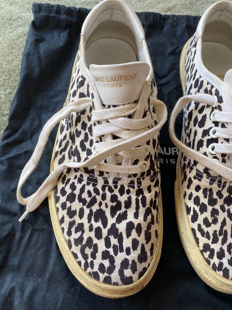 Saint laurent leopard print sneakers clearance