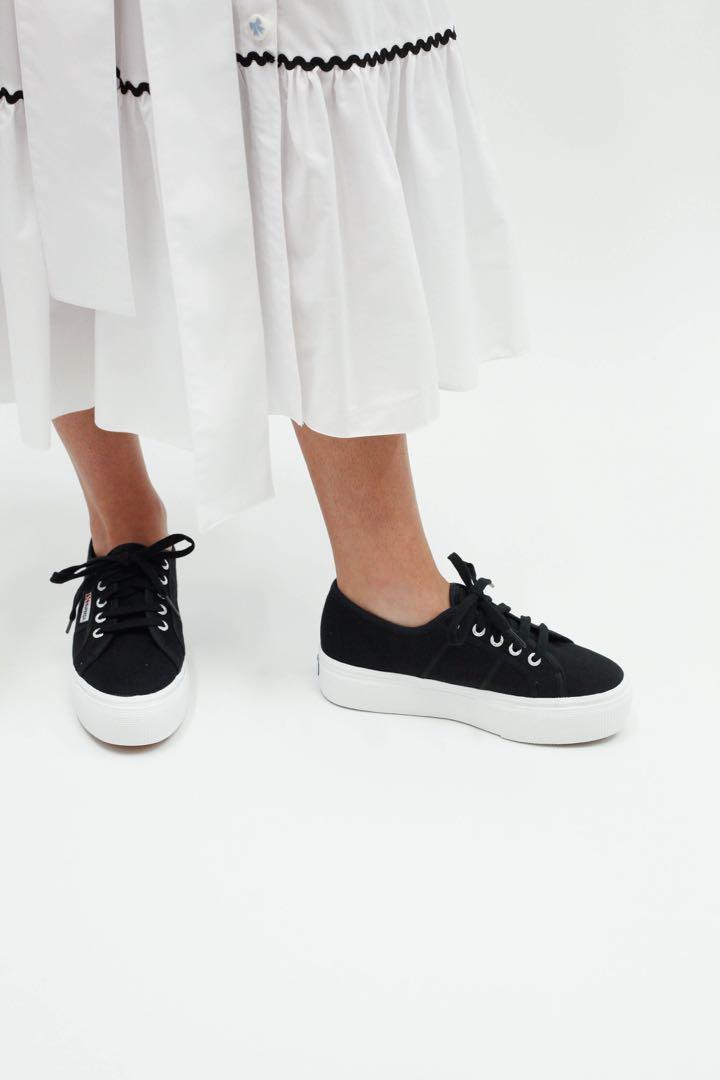 black superga platform