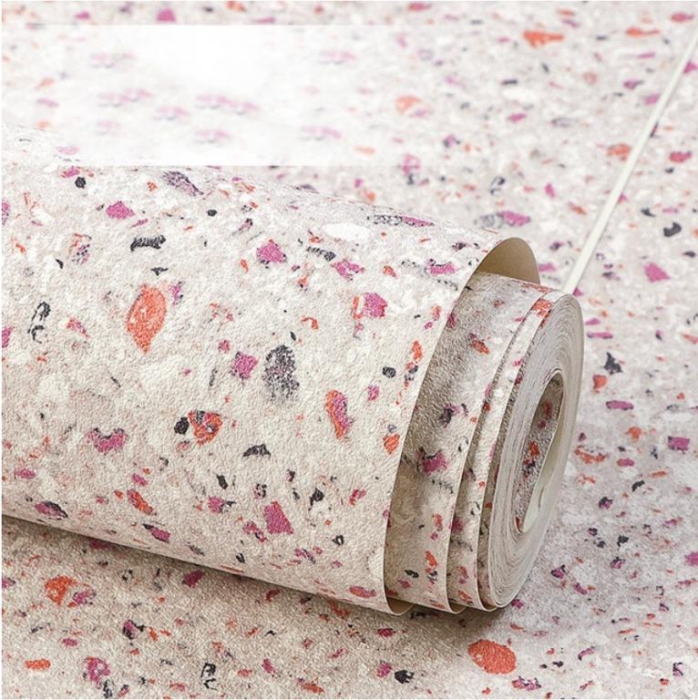 Textured Stone Terrazzo Wallpaper Furniture Home Decor Others