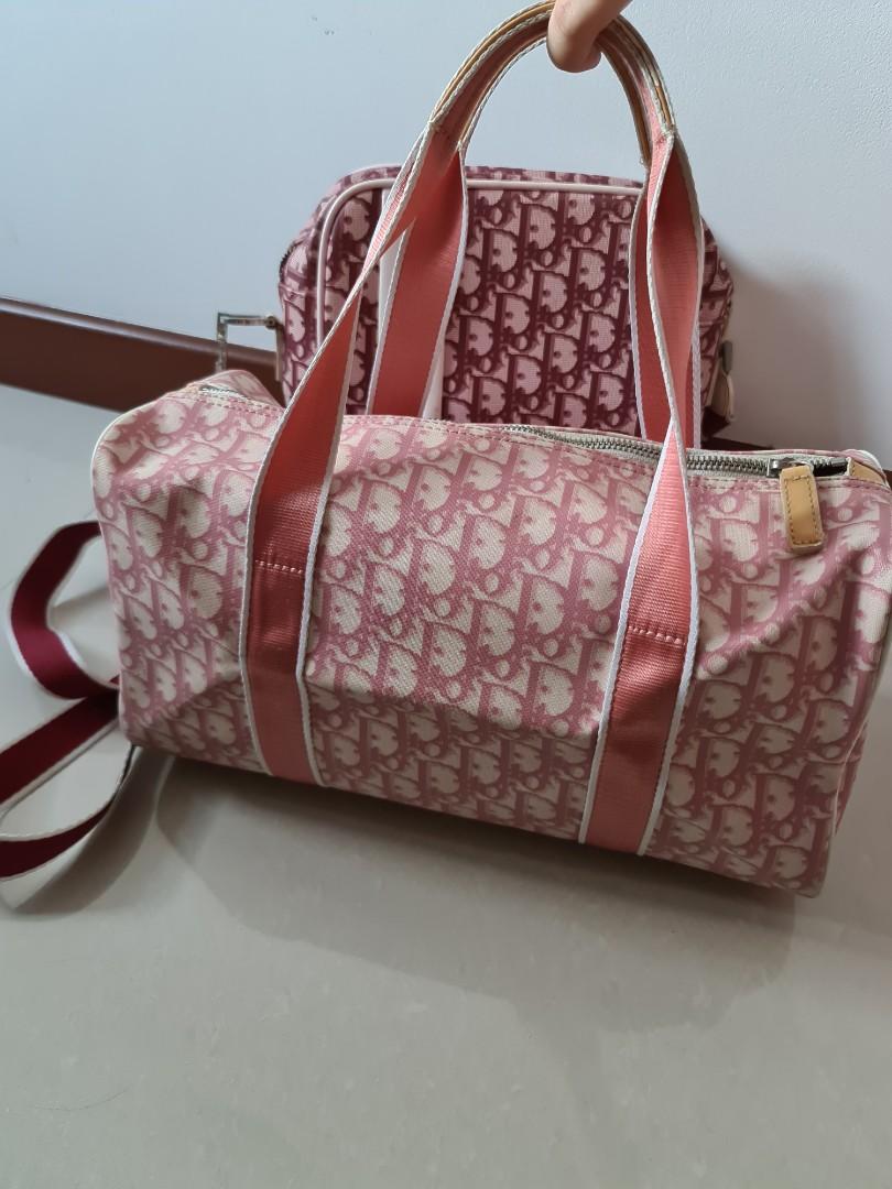 DIOR PINK MONOGRAM DUFFLE BAG – LYUU