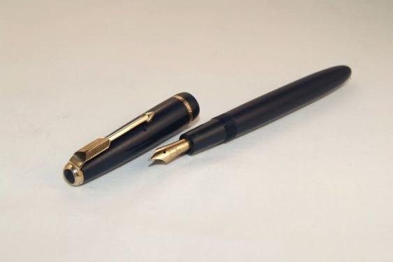 Vintage 14K Gold Nib Parker Slimfold Royal Blue Fountain Pen (mint ...