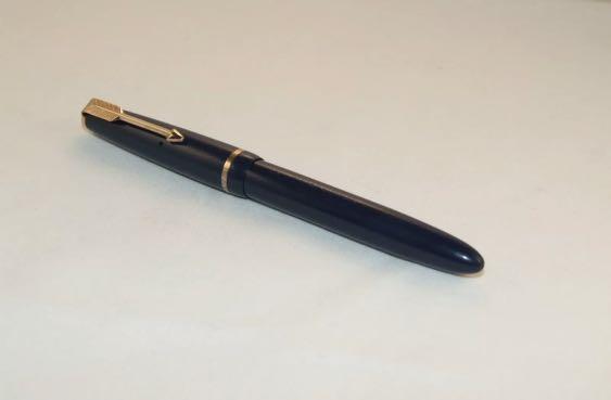 Vintage 14K Gold Nib Parker Slimfold Royal Blue Fountain Pen (mint ...