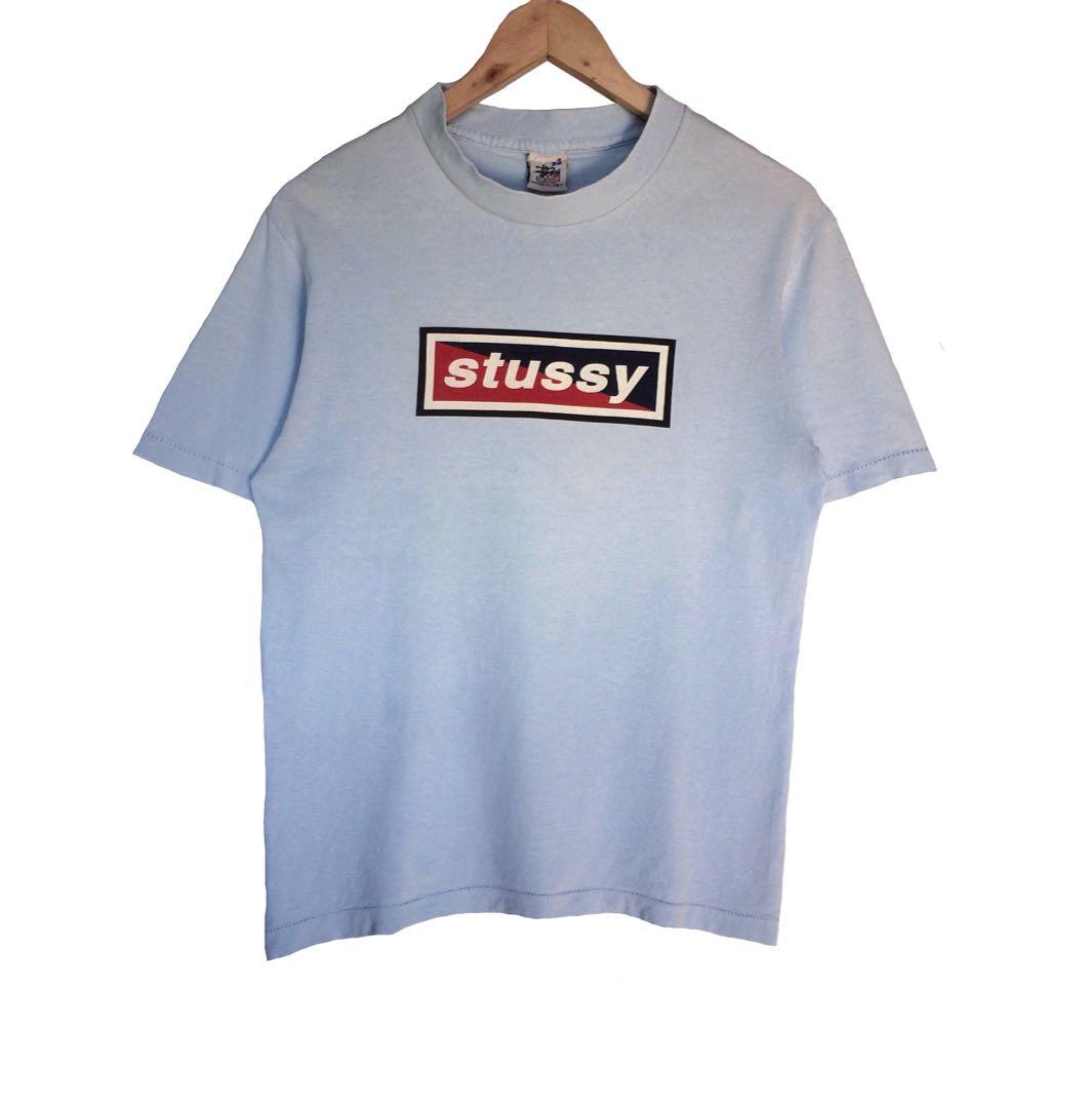 Vintage STUSSY Logo Box Tee Made In USA 80s 90s