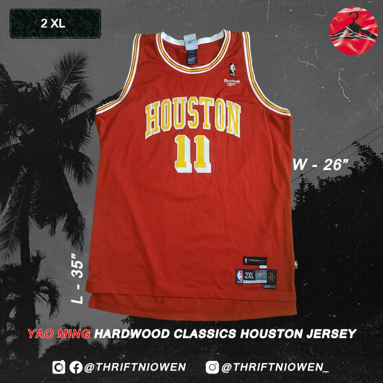 Reebok Hardwood Classics Yao Ming Houston Rockets Jersey Men's Small