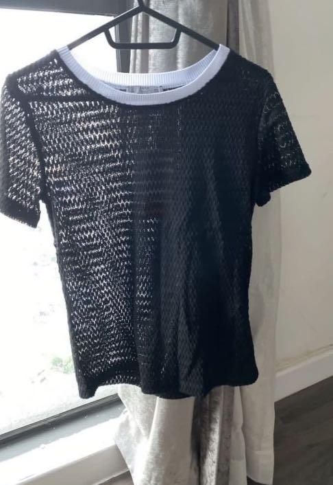 Zara transparent top sale