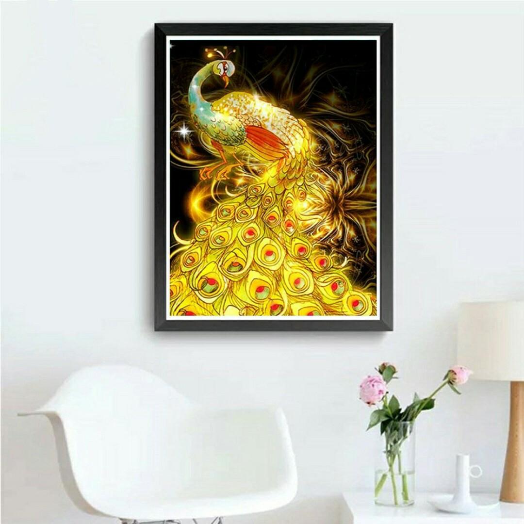 5d Diy Full Drill Diamond Painting Peacock Ready Stock Design