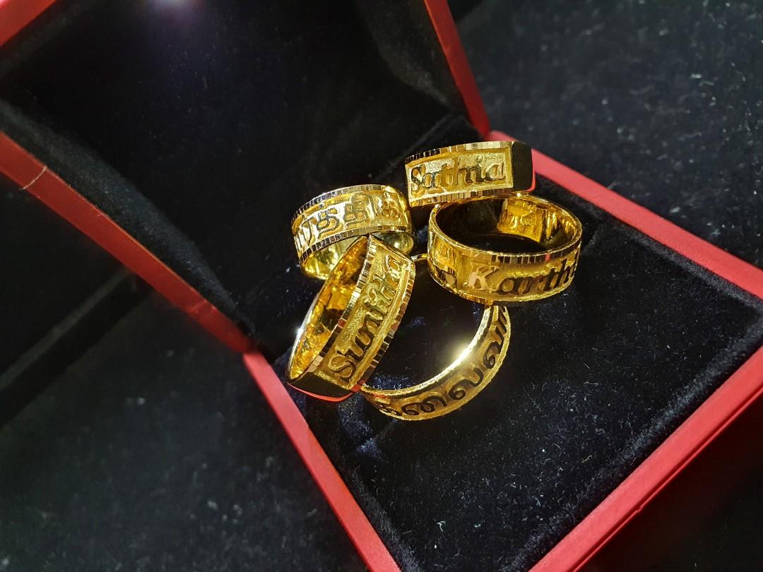 916 22k customize name ring Women s Fashion Jewelry