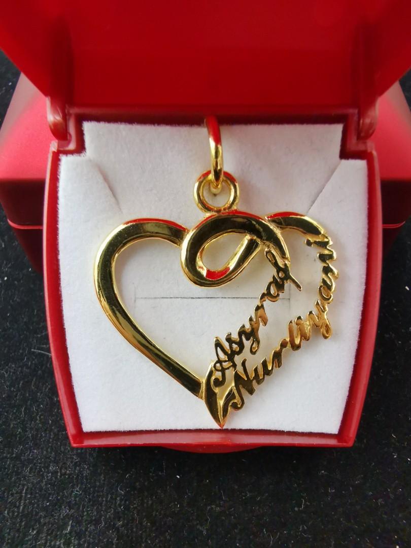 Double sale name pendant
