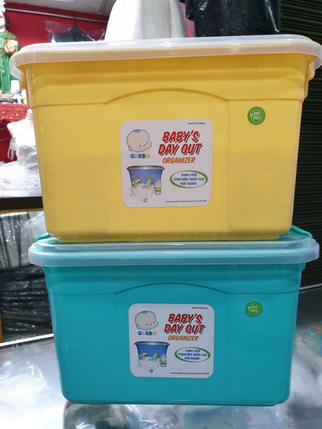 Baby's day out box (Category: Other Baby Bathing & Changing Needs) located in Quezon City. Submitted by lds_essentials (Listing ID 1014063545, Image 2). Description: for sale onhand available Baby's Day out box all purpose for babys essentials available colors : blue pink green yellow with handle easy to bring sf c/o buyer ship out fast mop: bdo, bpi.