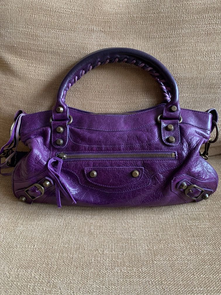 Purple balenciaga new arrivals bag