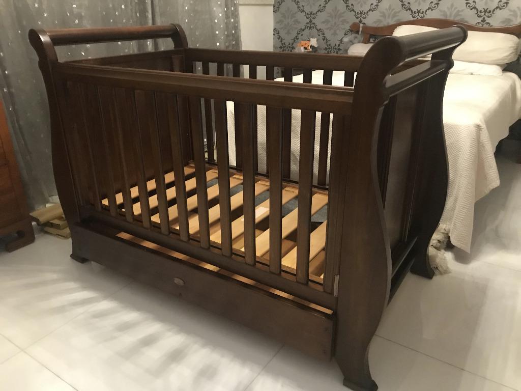 boori royale sleigh cot mattress size